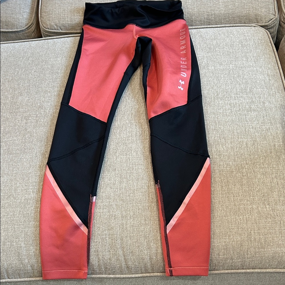 Under Armour Black and burnt orange Athletic Leggings